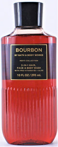Bath & Body Works Men's BOURBON 3-1 Hair Face Body Wash Gel Shampoo 10oz